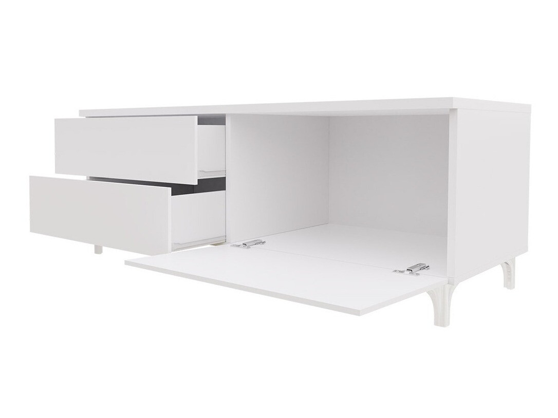 TV-meubel Uva IV (Wit + Glanzend zwart)