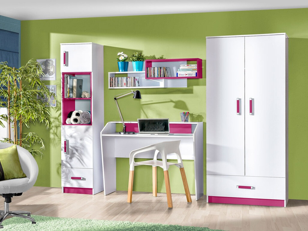 Boekenkast Lorlare 102 (Wit + Grijs)