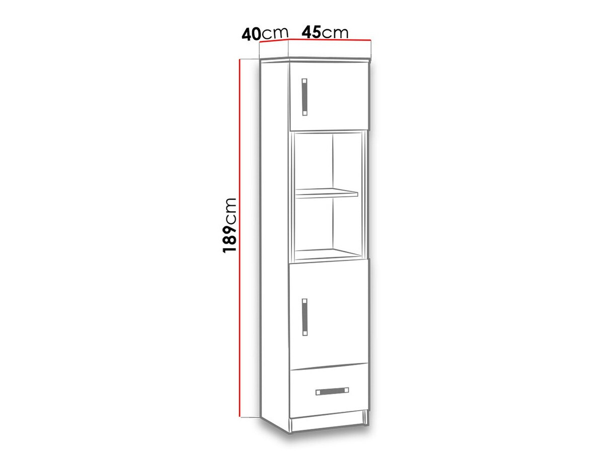 Boekenkast Lorlare 102 (Wit + Grijs)