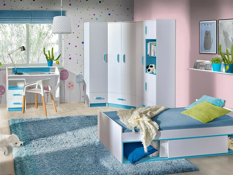 Boekenkast Lorlare 106 (Wit + Roze)