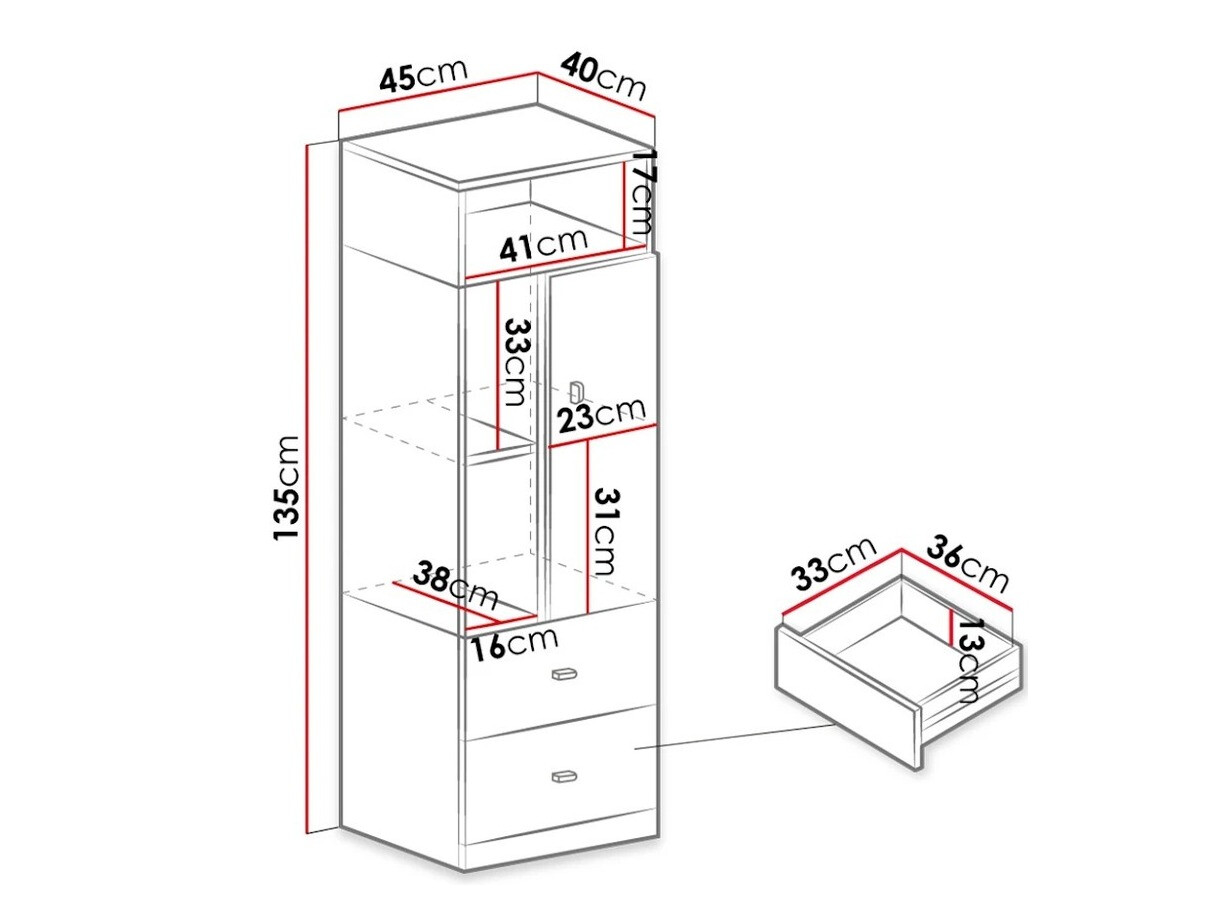 Boekenkast Omaha E106 (Wit + Turquoise)