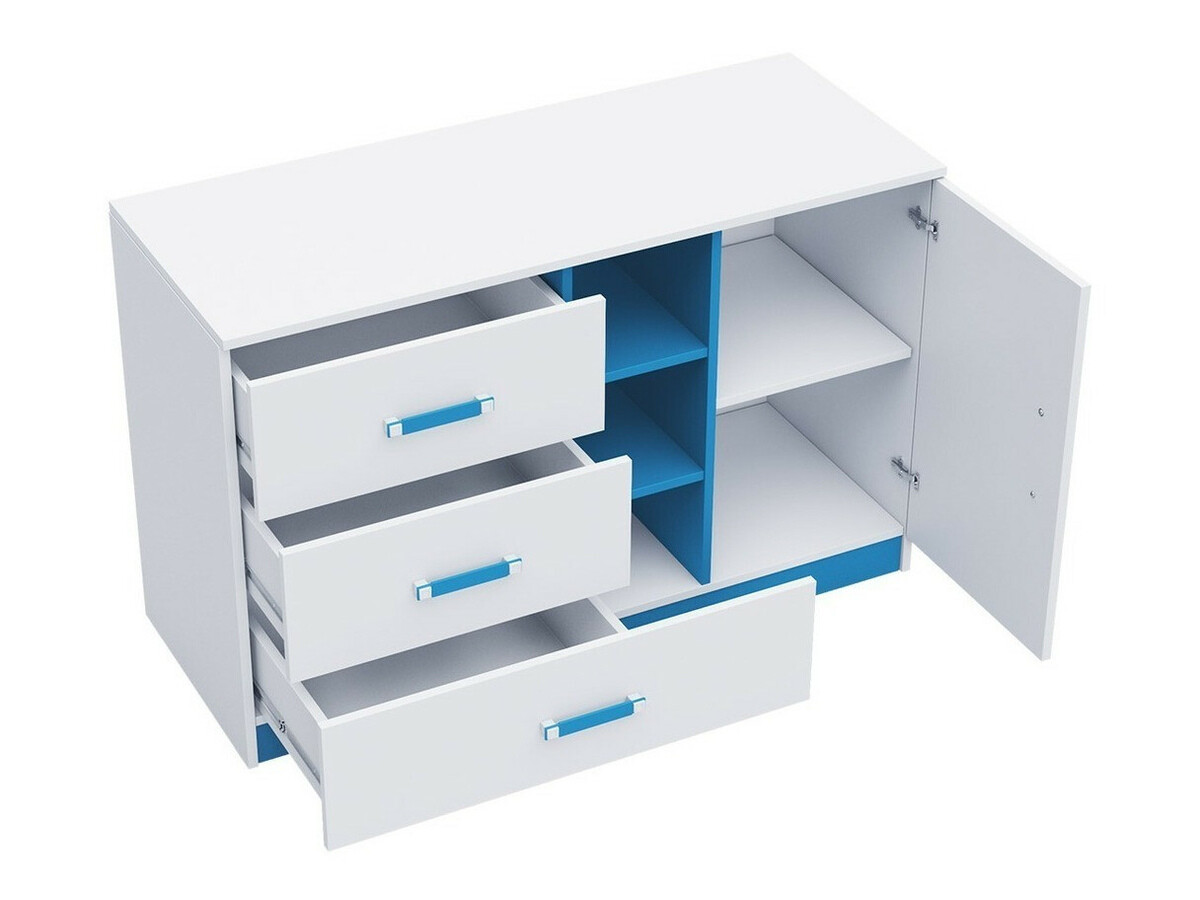 Ladekast Lorlare 107 (Wit + Grijs)