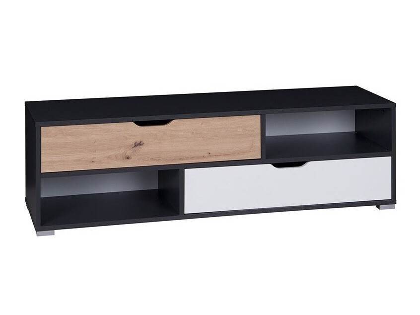 TV-meubel Providence 137 (Grafiet + Artisan eiken + Wit)