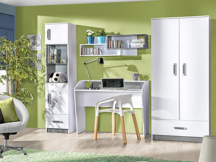 Wandplank Lorlare 104 (Wit + Grijs)