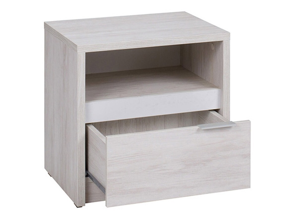 Slaapkamer set Fivelbo 120 (Klooster eik + Glanzend zwart)