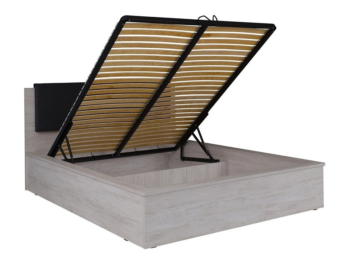 Slaapkamer set Fivelbo 121 (Klooster eik + Glanzend zwart)