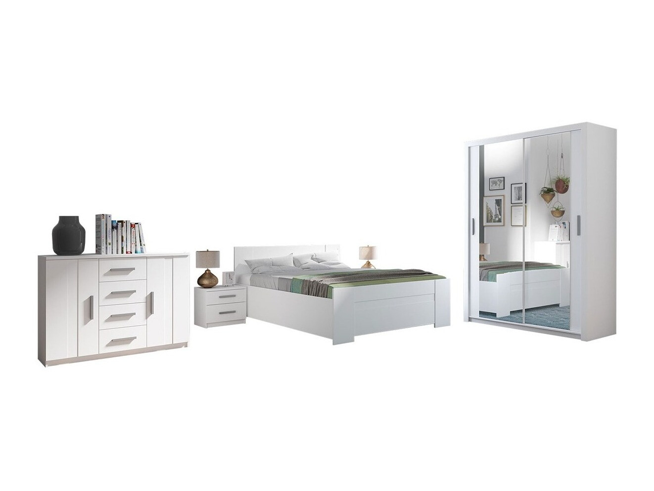 Slaapkamer set Catromi 113 (Wit)