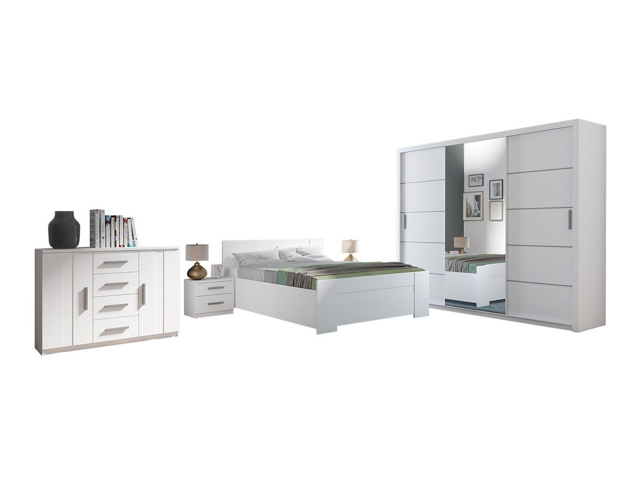 Slaapkamer set Catromi 116 (Wit)