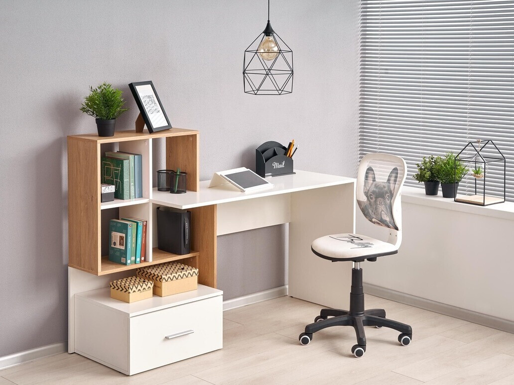 Bureau Houston 826 (Wit + Gouden eik)