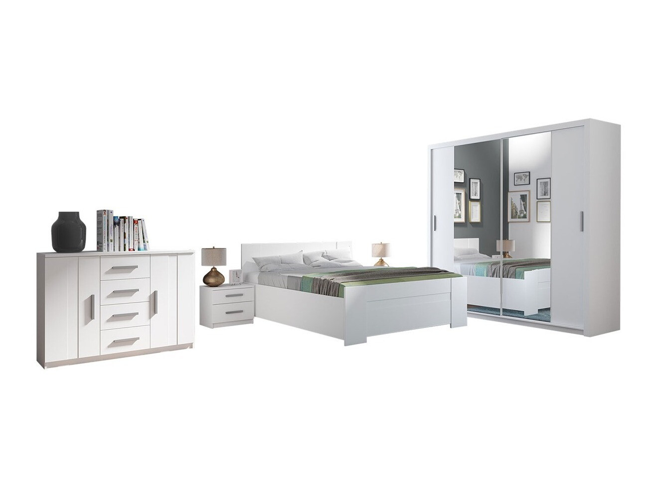 Slaapkamer set Catromi 115 (Wit)