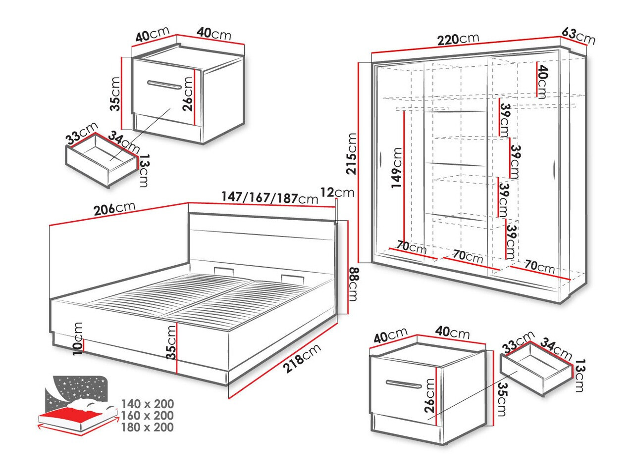 Slaapkamer set Livsori 109