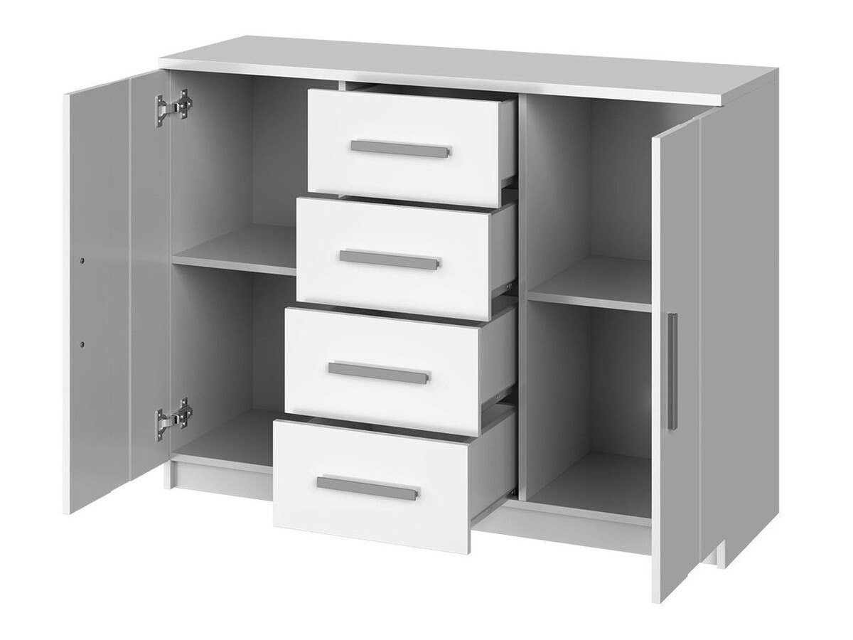 Slaapkamerset Catromi 122 (Wit + Soft Pik 017)