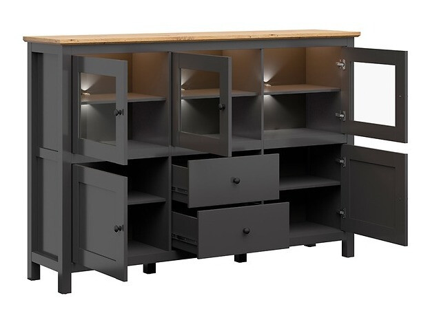 Ladekast Sordoro 103 (Grafiet + Artisan eiken)