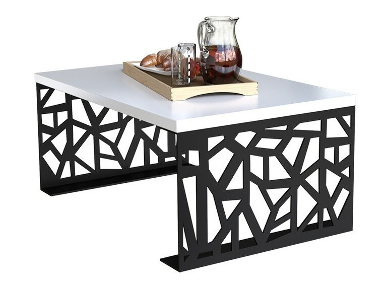 Salontafel Germantown 101 (Matzwart + Glanzend wit)