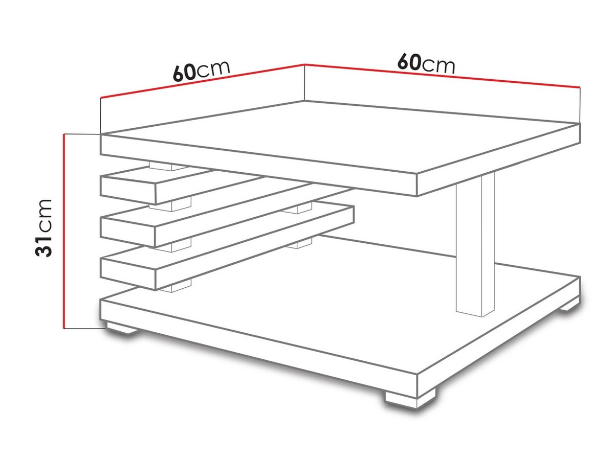 Salontafel Goodyear 122 (Mat wit)