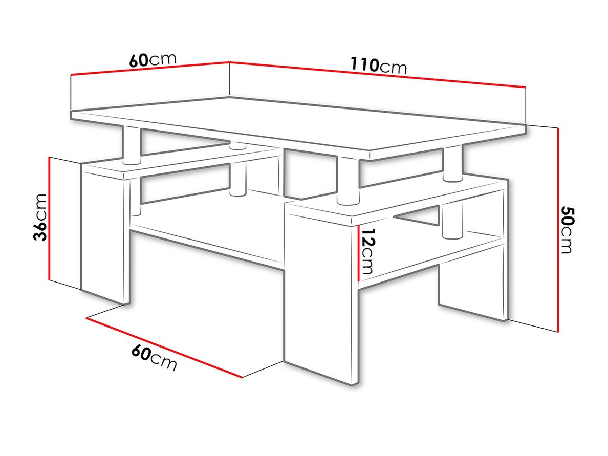 Salontafel Providence 124 (Wit)