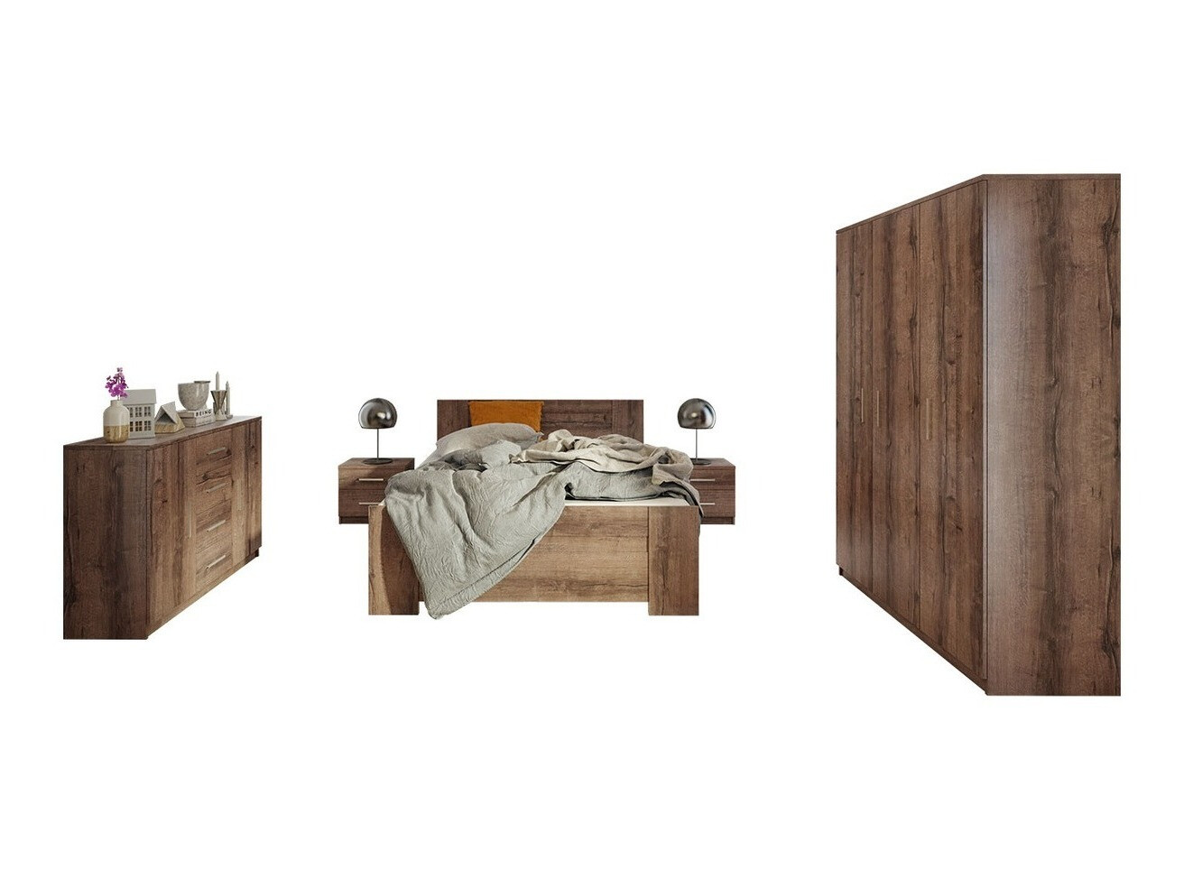 Slaapkamerset Catromi 123 (Klooster eik)