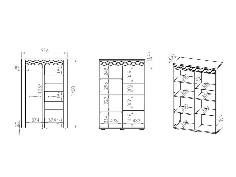 Boekenkast Flonole 104