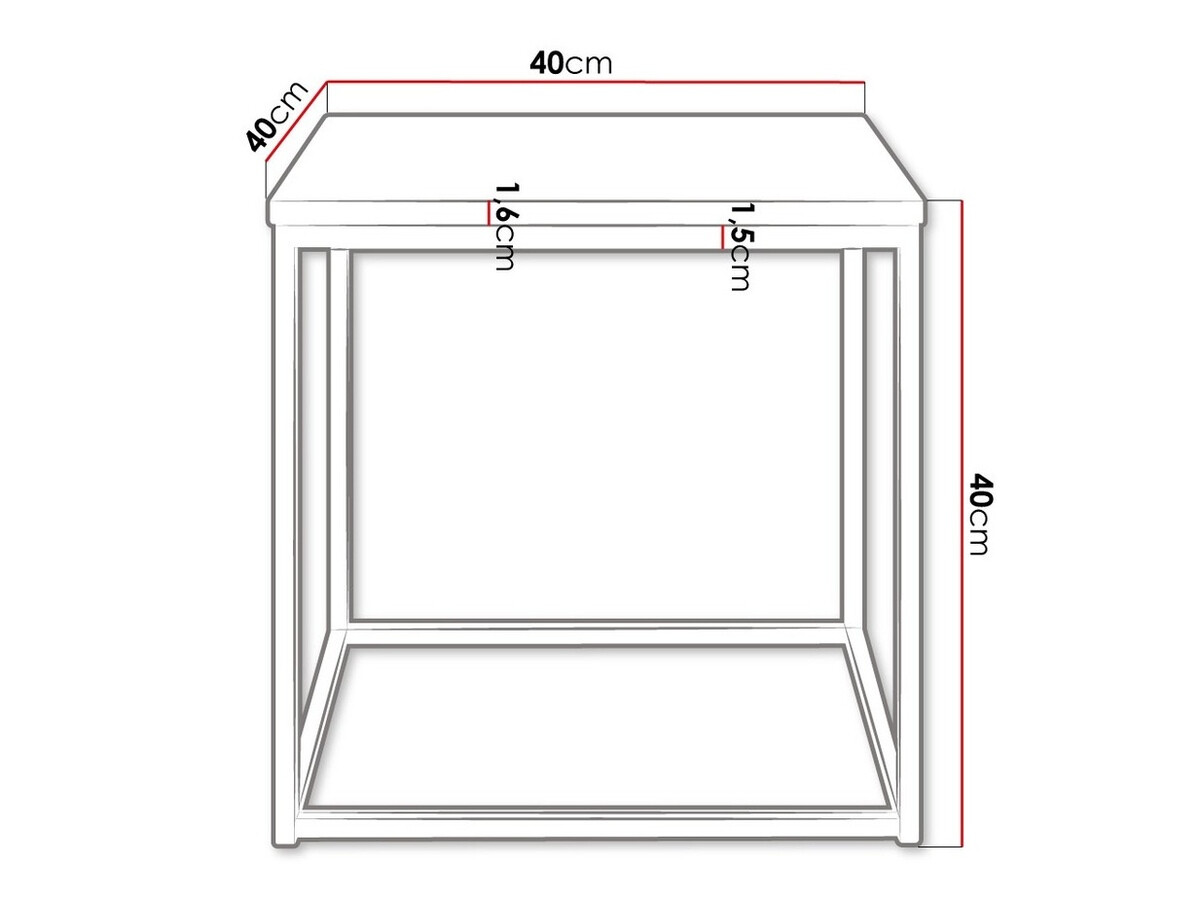 Salontafel Germantown 106 (Matzwart + eiken)