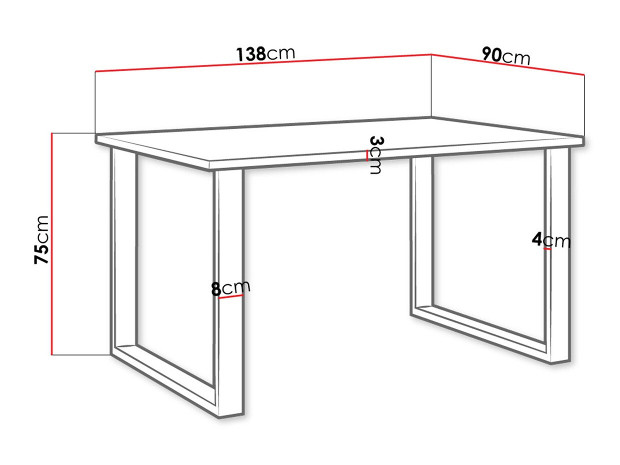 Tafel Tucson 137 (Artisan eiken + Zwart)