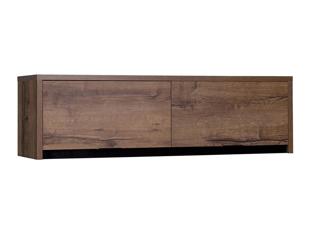 Wandkast Fivelbo 111 (Klooster eik + Glanzend zwart)