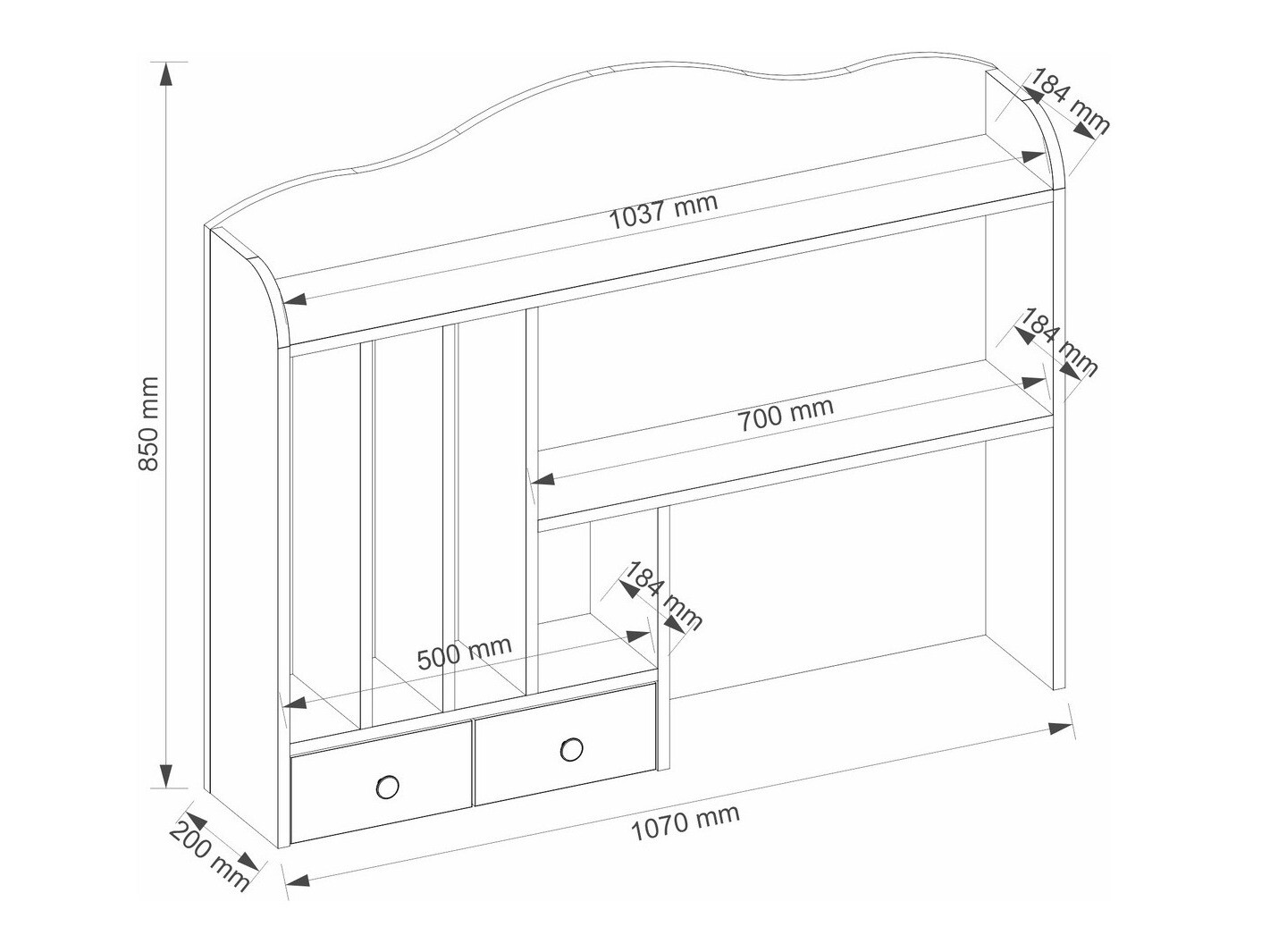 Boekenkast Elblive 128