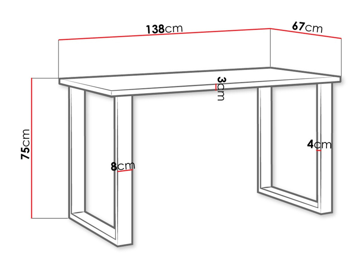 Tafel Tucson 136 (Artisan eiken + Zwart)