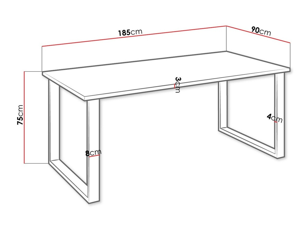 Tafel Tucson 139 (Wit + Zwart)