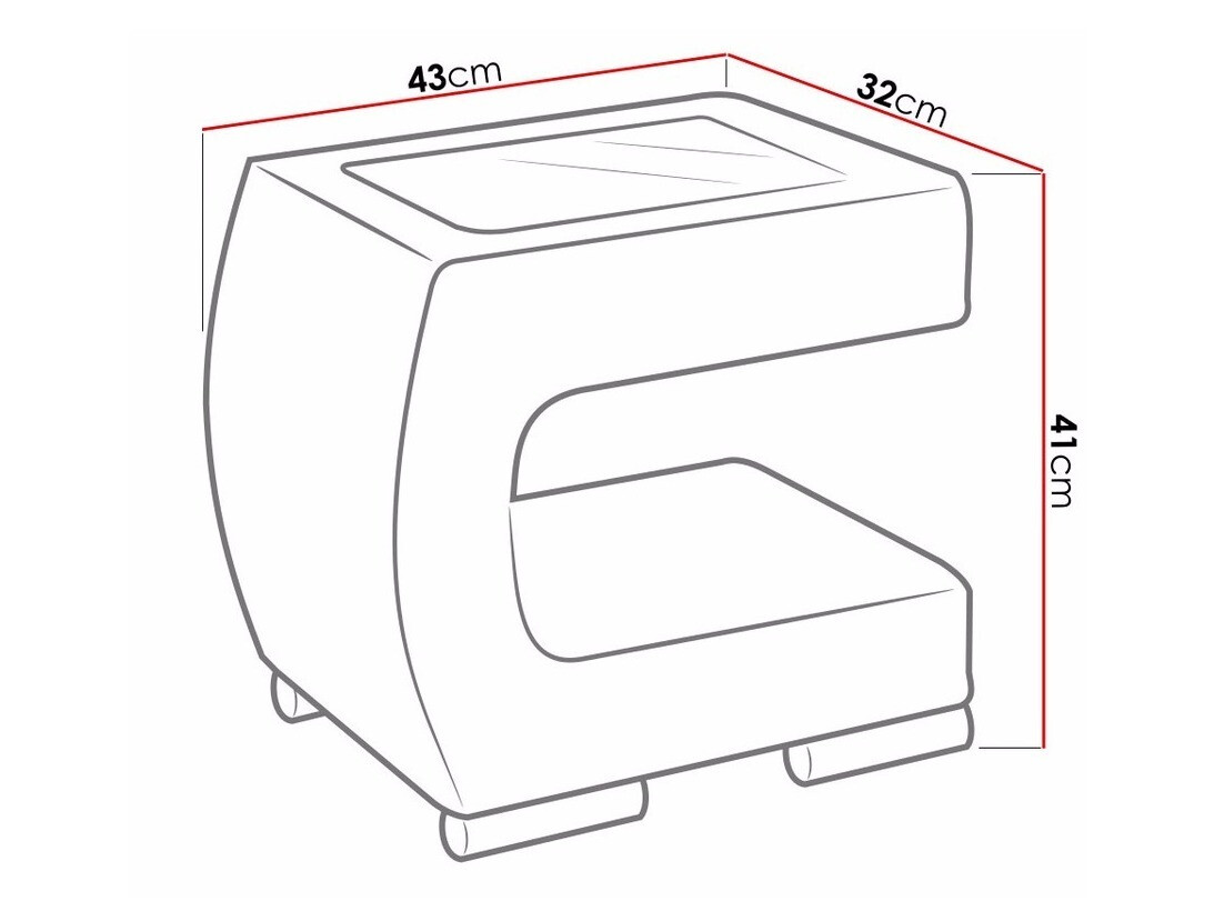 Nachtkastje Mensa (Soft 017)