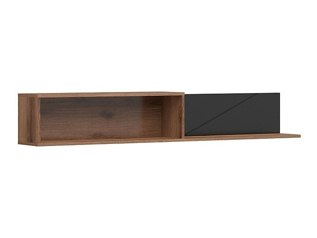 Wandplank Fivale 101 (Donker delano-eik + Matzwart)