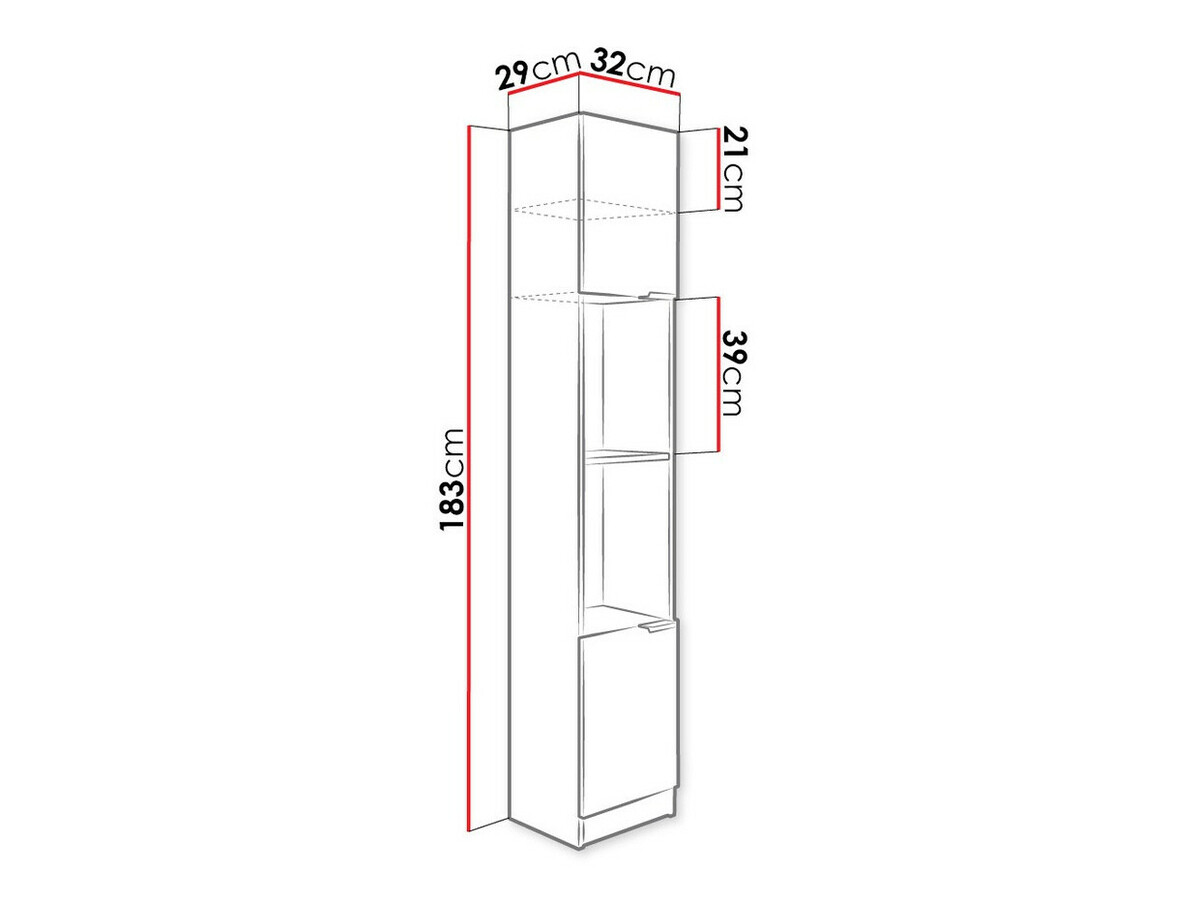 Boekenkast Dover 112 (Donker essen)