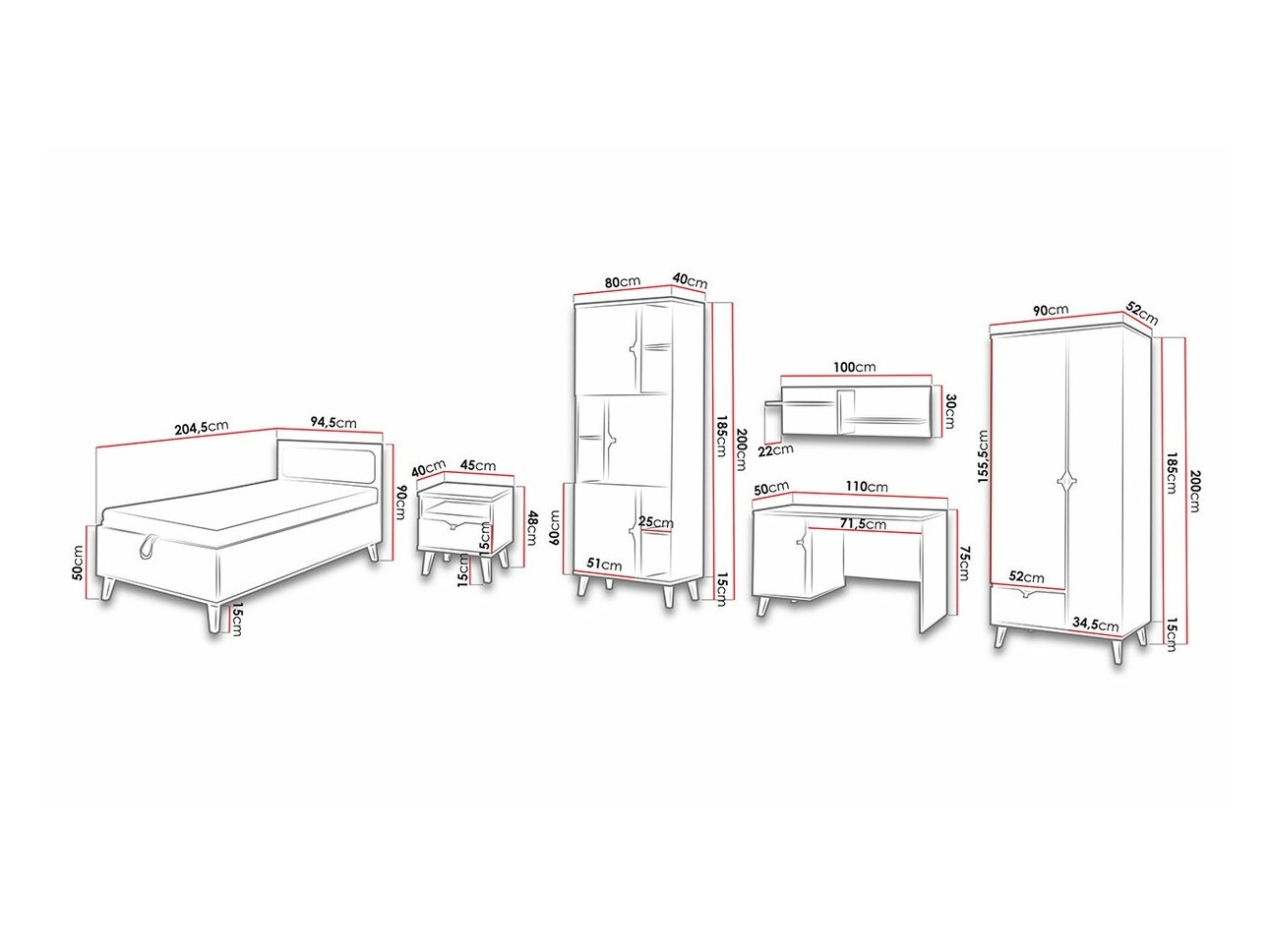 De reeks van de kinderkamer Etrmoru 124