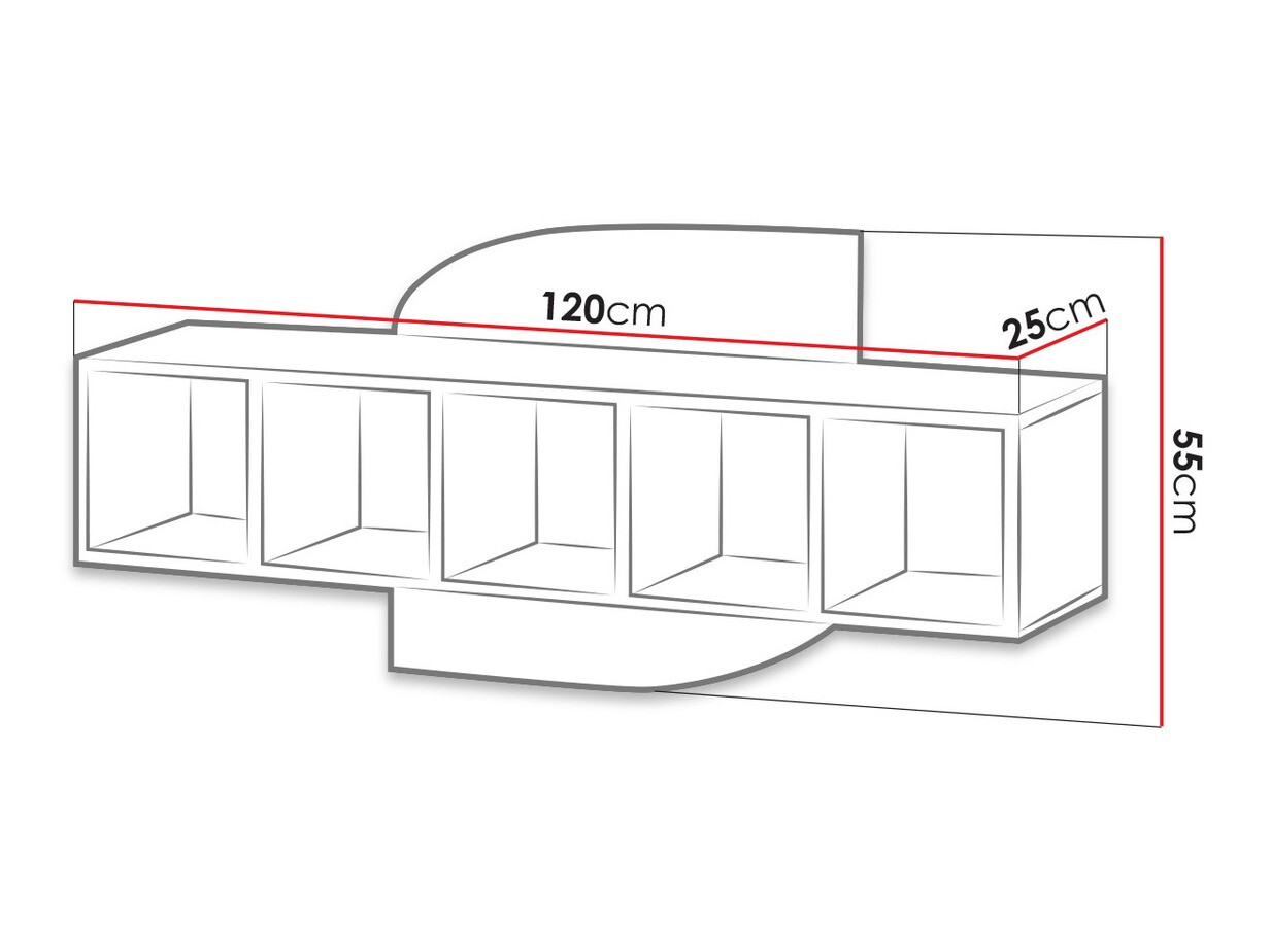 Wandplank Tivlue 104