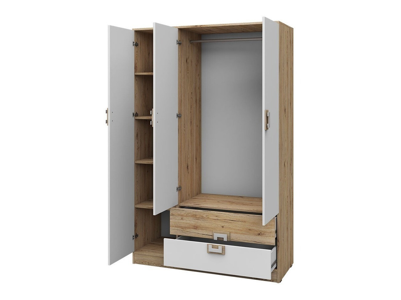 Meubelset Tolfere 106 (Licht eiken + Wit)