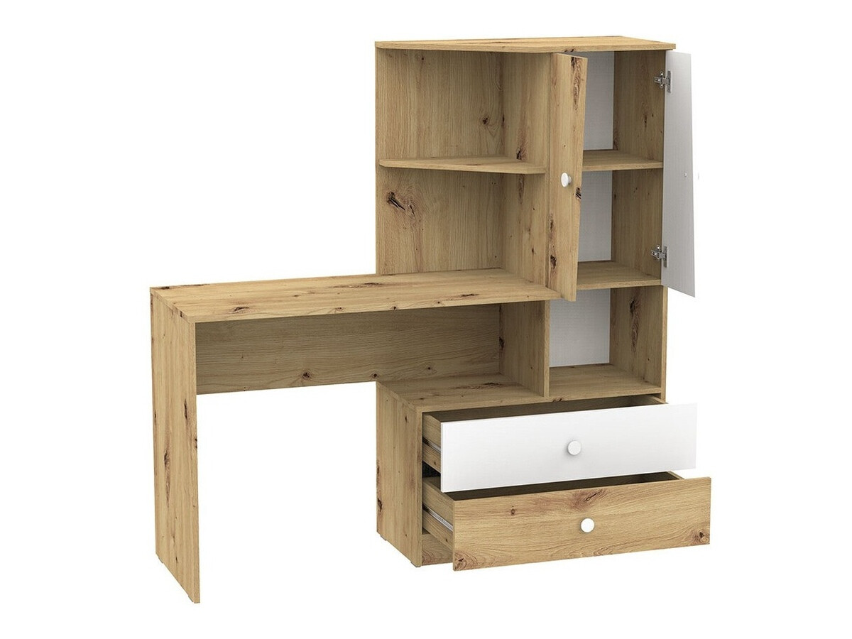 Meubelset Almira 115 (Artisan eiken + Wit + Grijs)