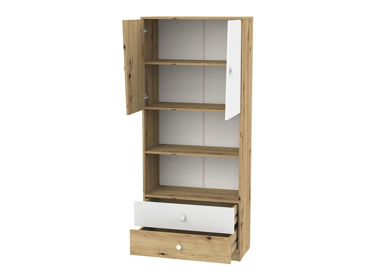 Meubelset Almira 116 (Artisan eiken + Wit + Grijs)