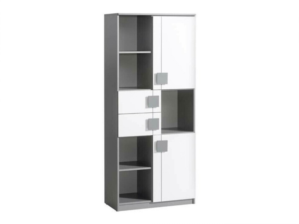 Boekenkast Elmenou 101 (Wit + Antraciet)