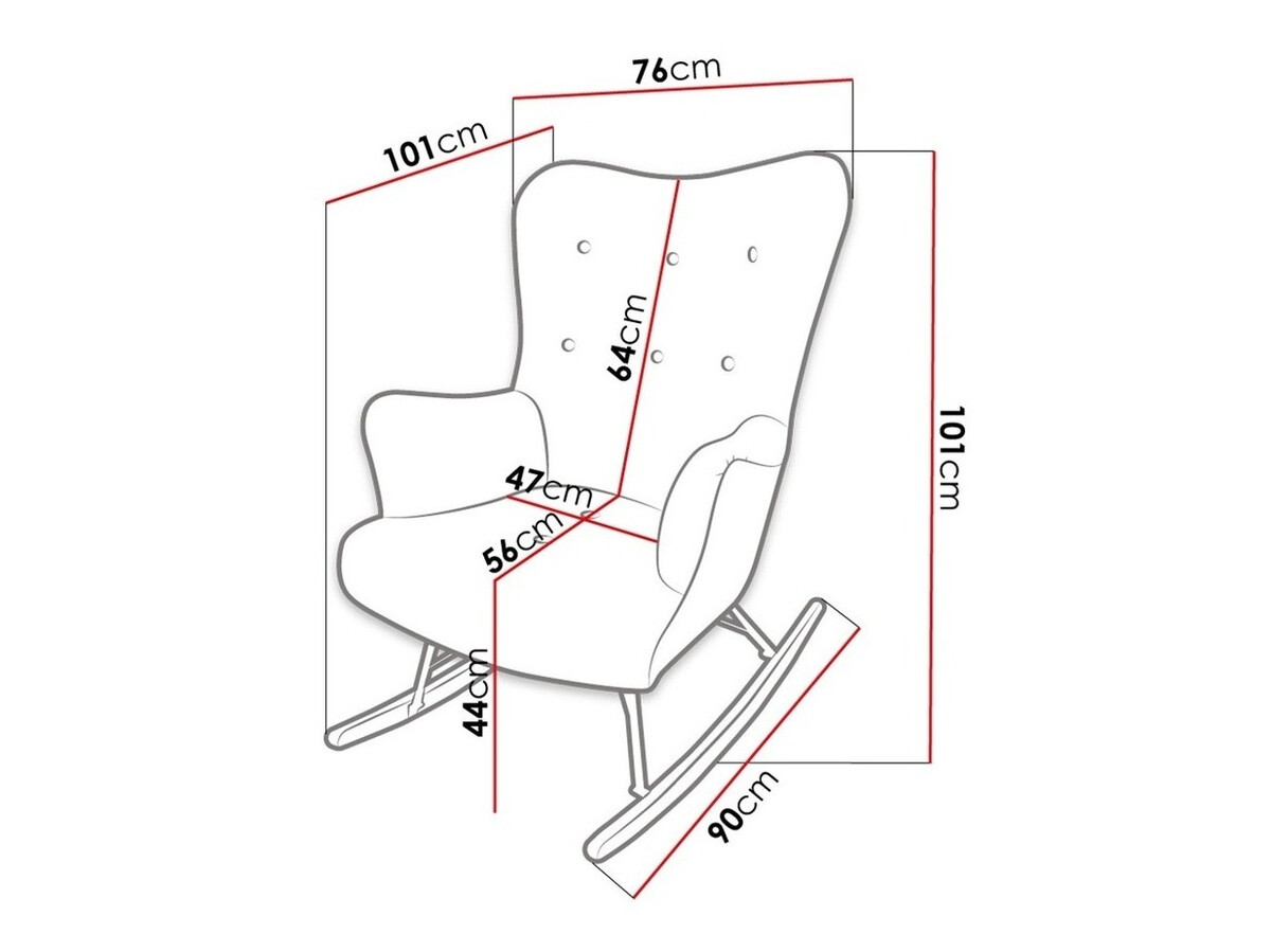 Schommelstoel Clovis 101 (Magic Velvet 2258)