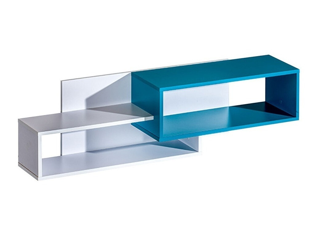 Wandplank Sorviru 105 (Wit + Turquoise)