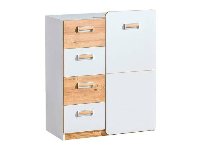 Ladekast Ophmora 105 (Eiken + Wit)