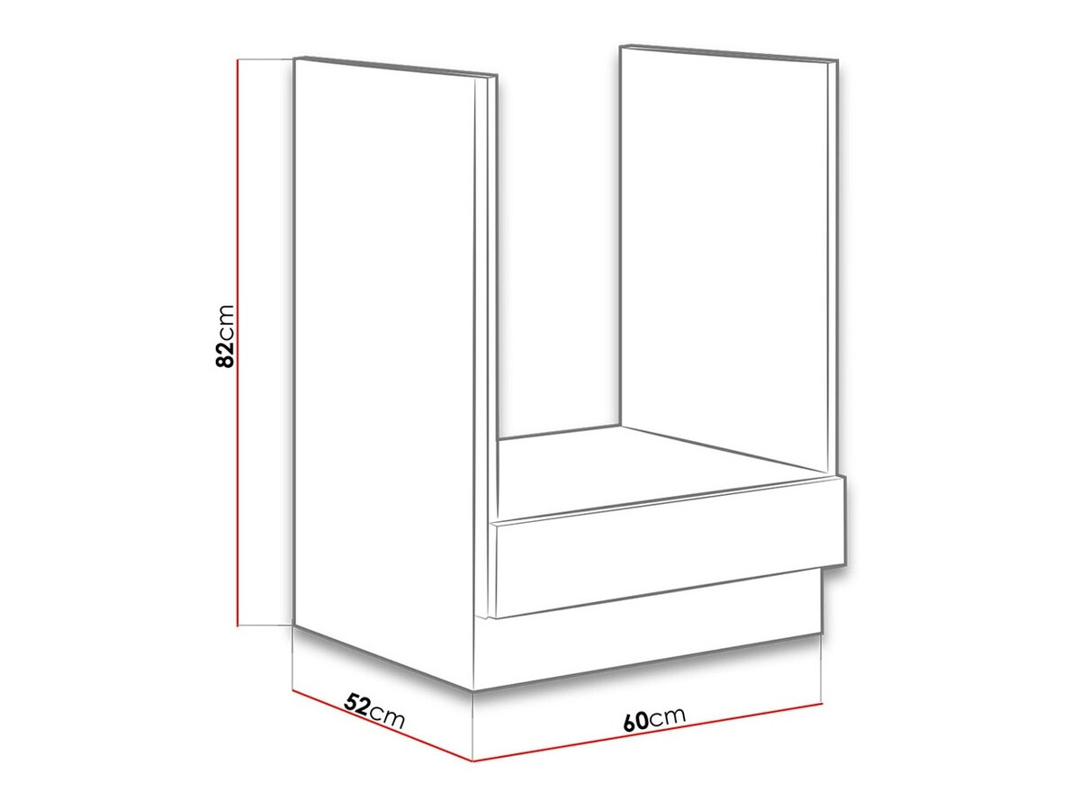 Modulaire kast voor inbouwapparatuur Wood White 125