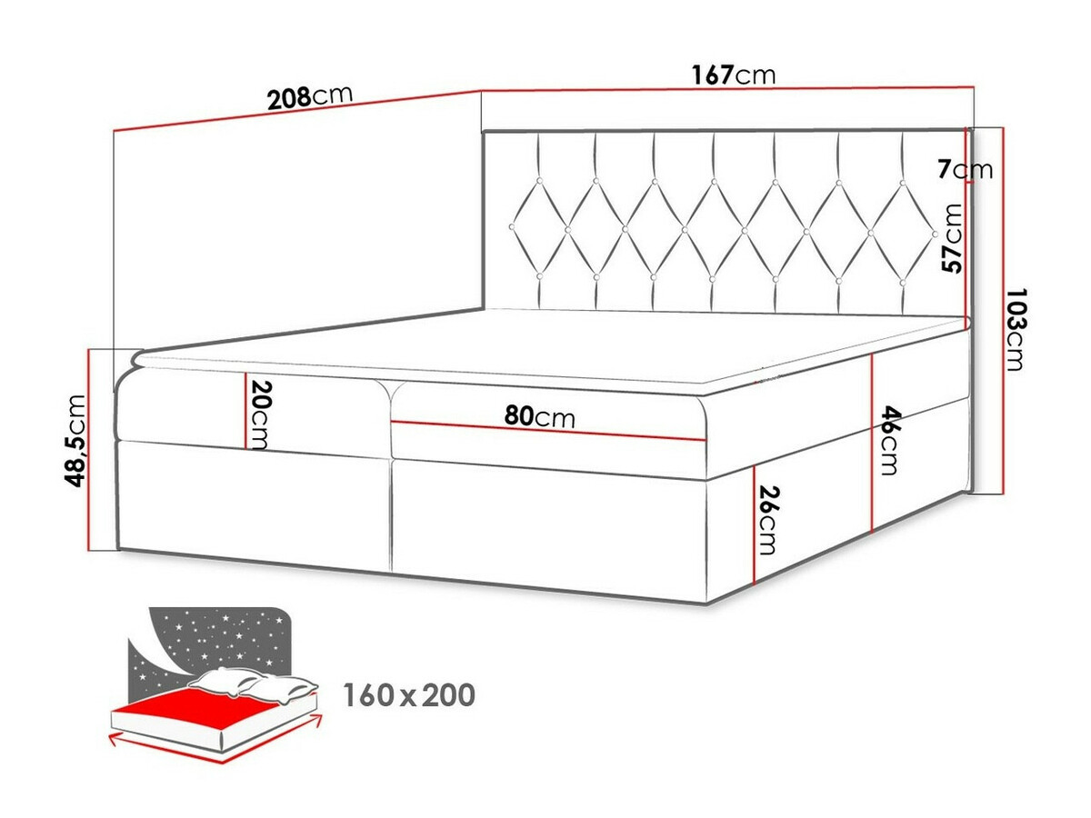 Boxspring Baltimore 159 (Mikrofaza 12)