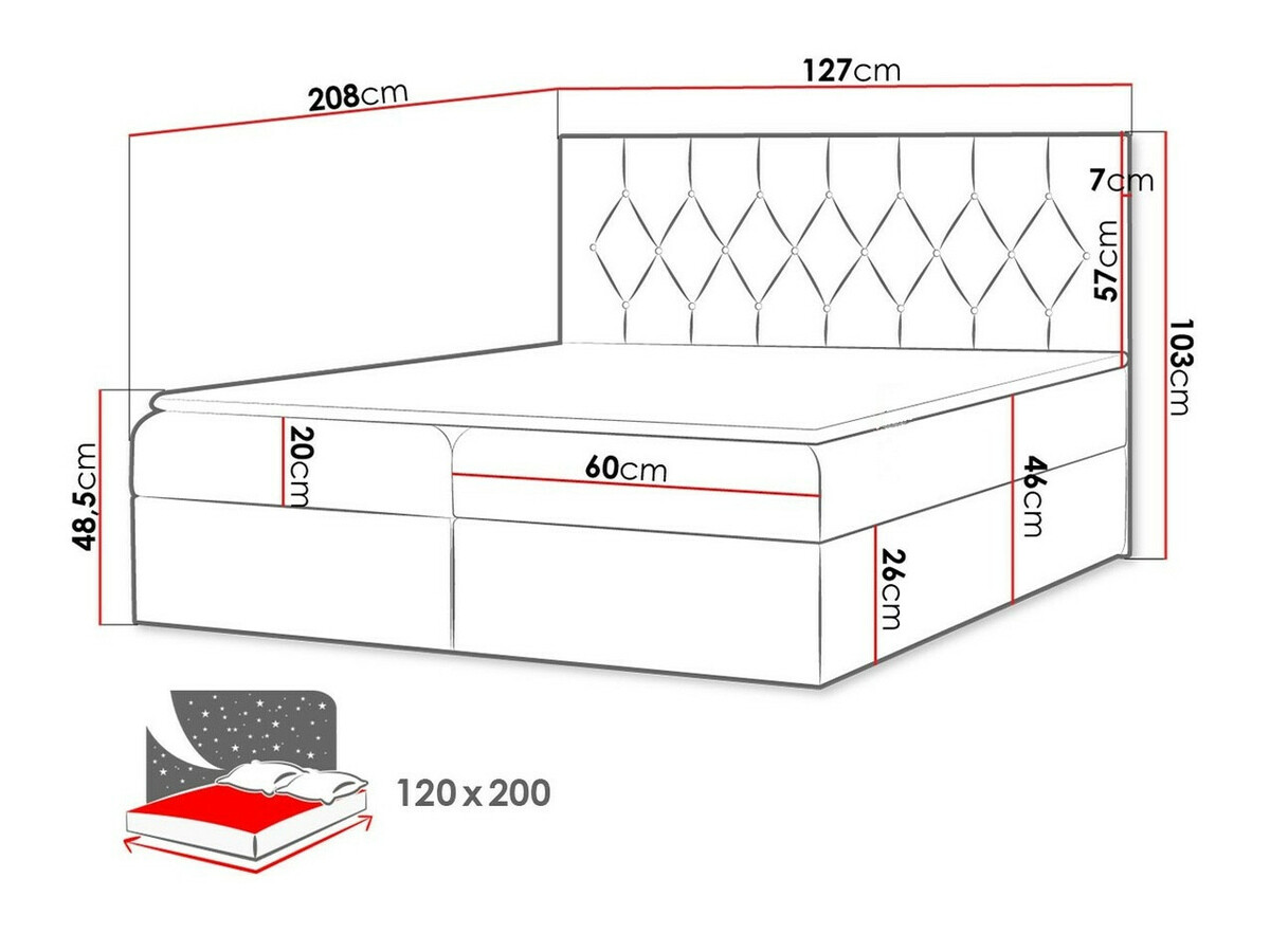 Boxspring Baltimore 159 (Mikrofaza 15)