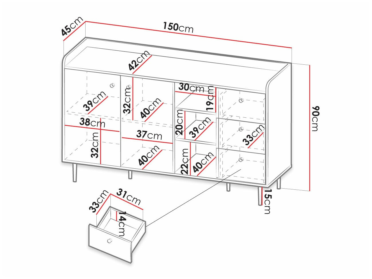 Ladekast Ferenou 100