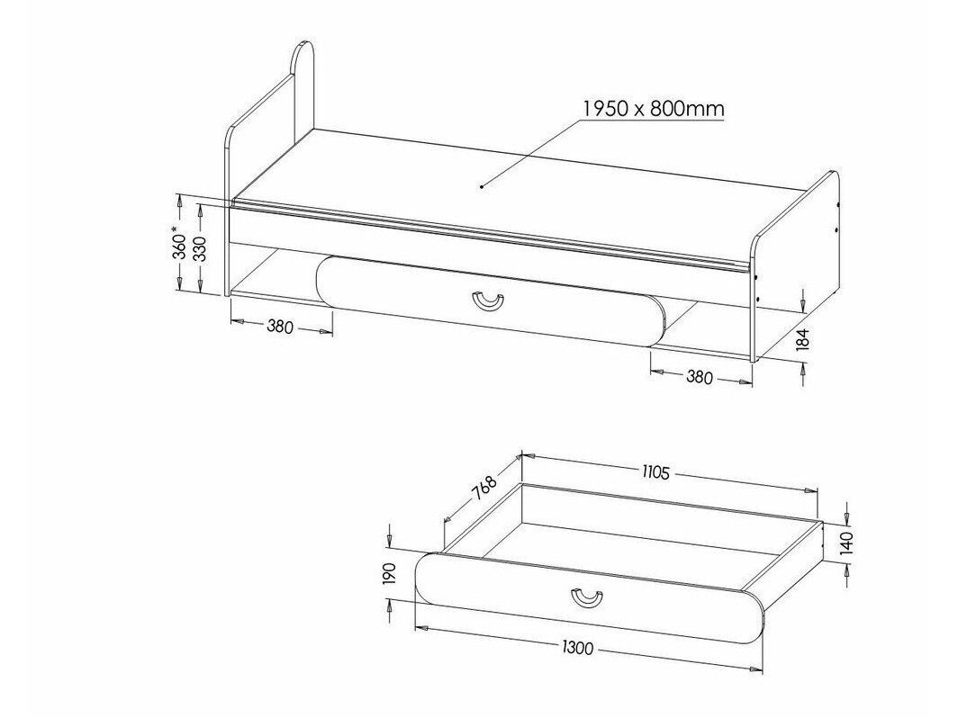 Bed Lomteo 110