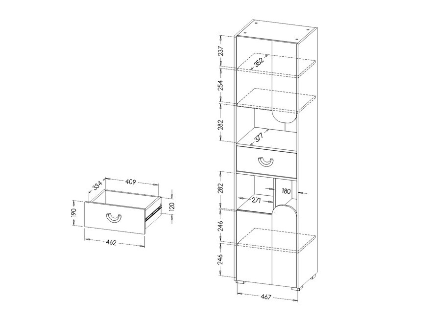 Boekenkast Lomteo 102