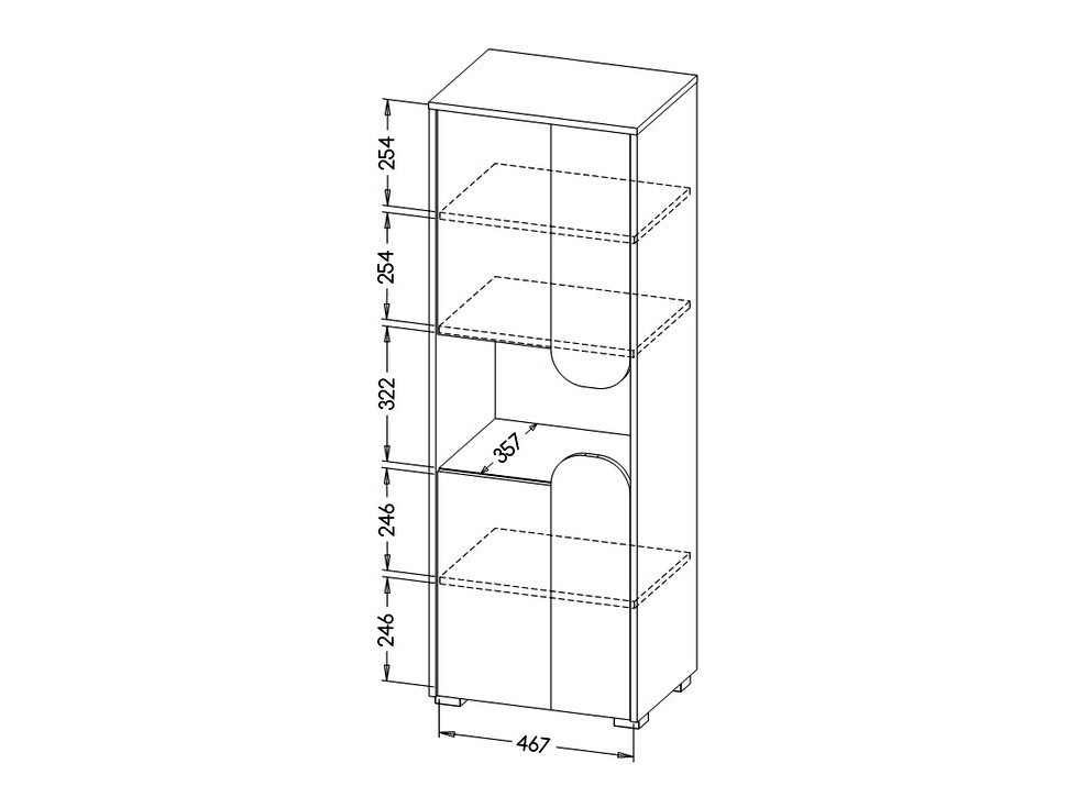 Boekenkast Lomteo 103