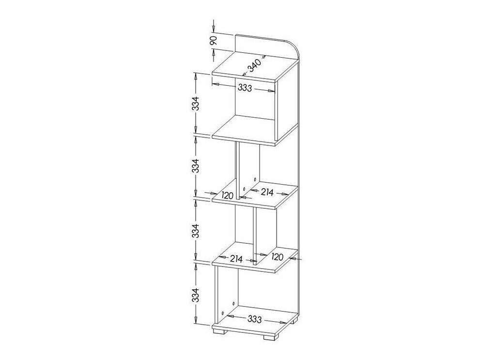 Boekenkast Lomteo 104