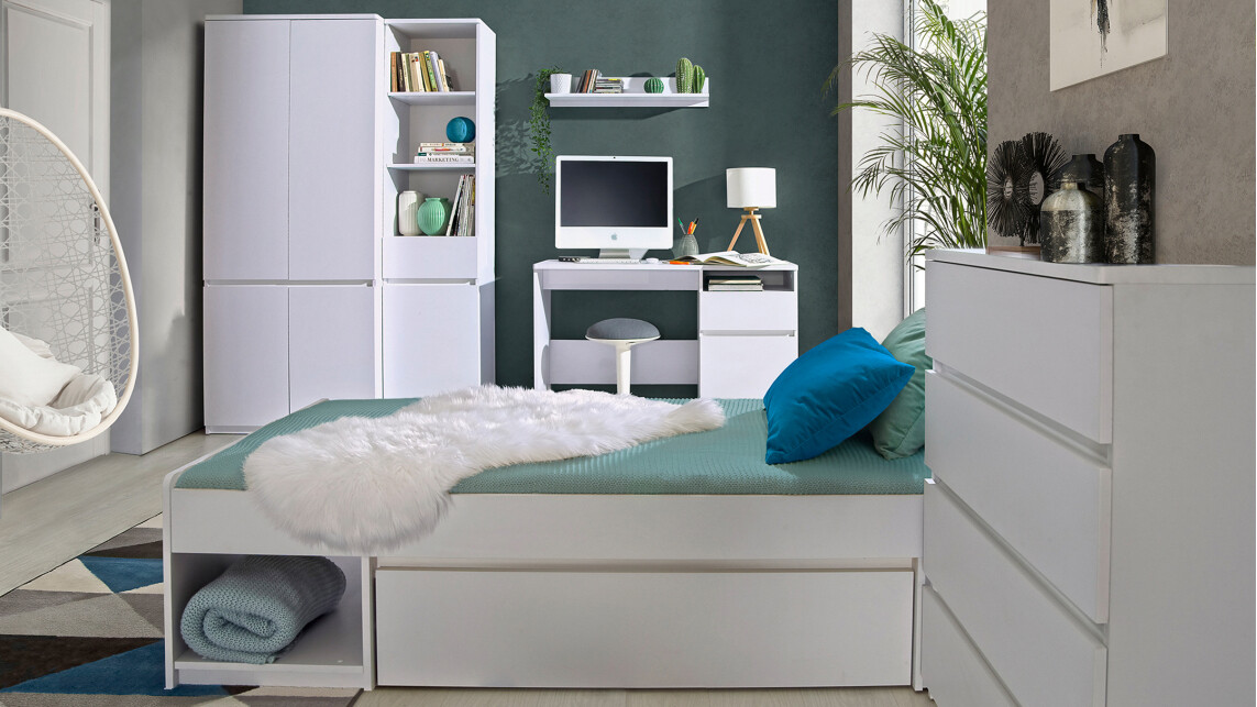 Kledingkast Evaropha 100 (Wit)