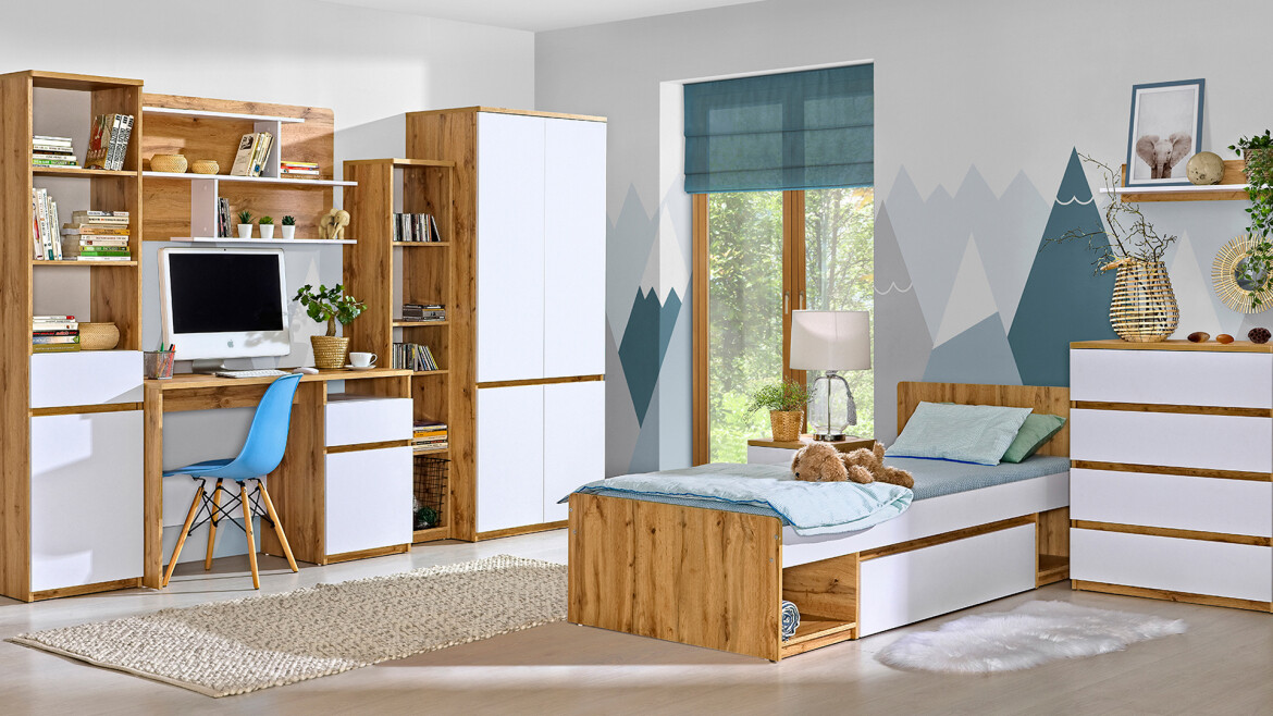 Bureau Evaropha 106 (Wotan eik + Wit)